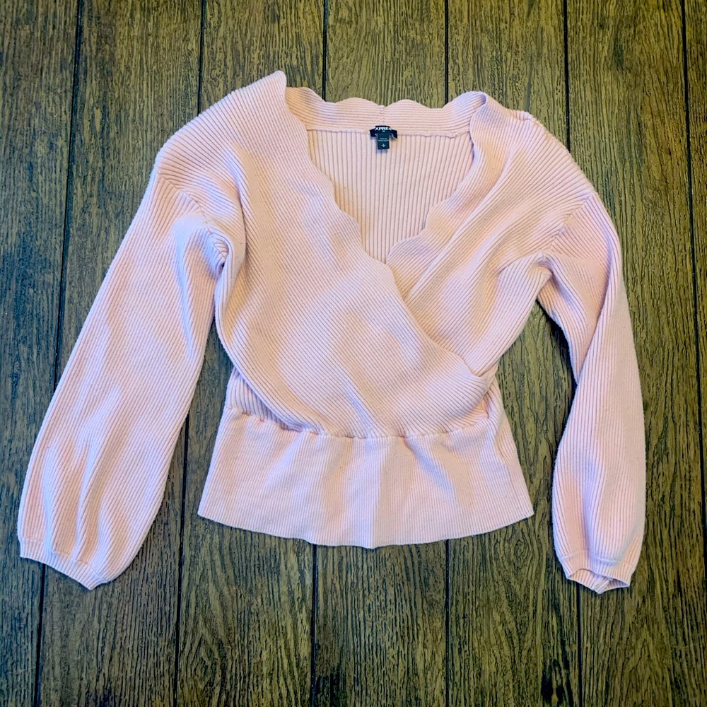 Express Pink Peplum Top